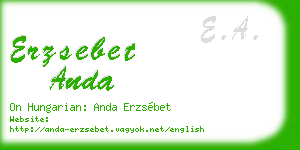 erzsebet anda business card